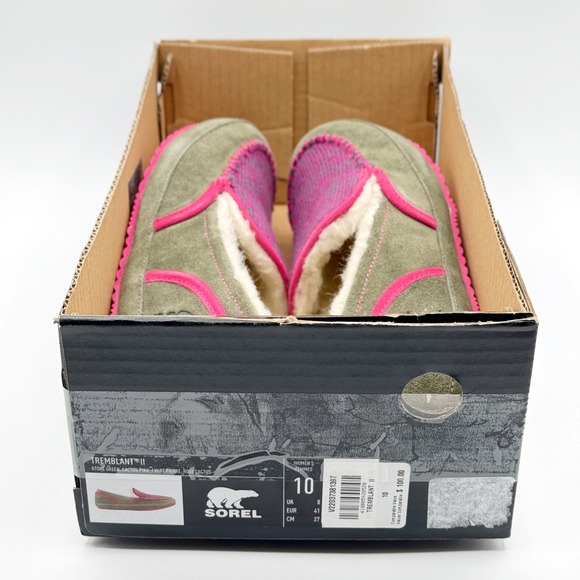 Sorel Tremblant II Slipper Womens Size 10 Moc Suede Stone Pink NL3038-052 New - Picture 4 of 11